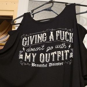 Beautiful Disaster cold shoulder top